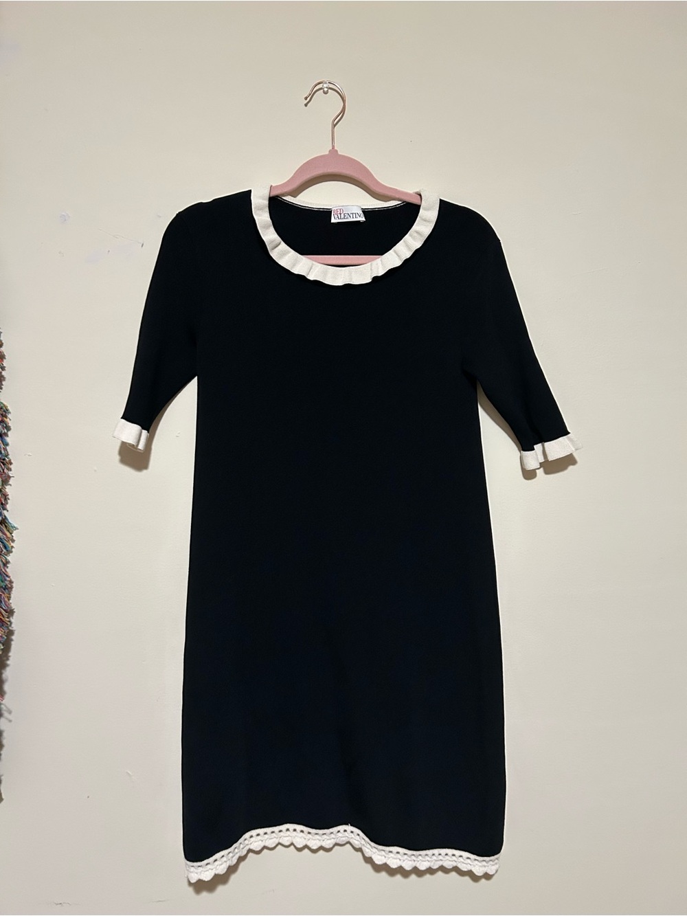Valentino Red Mod Black Dress M